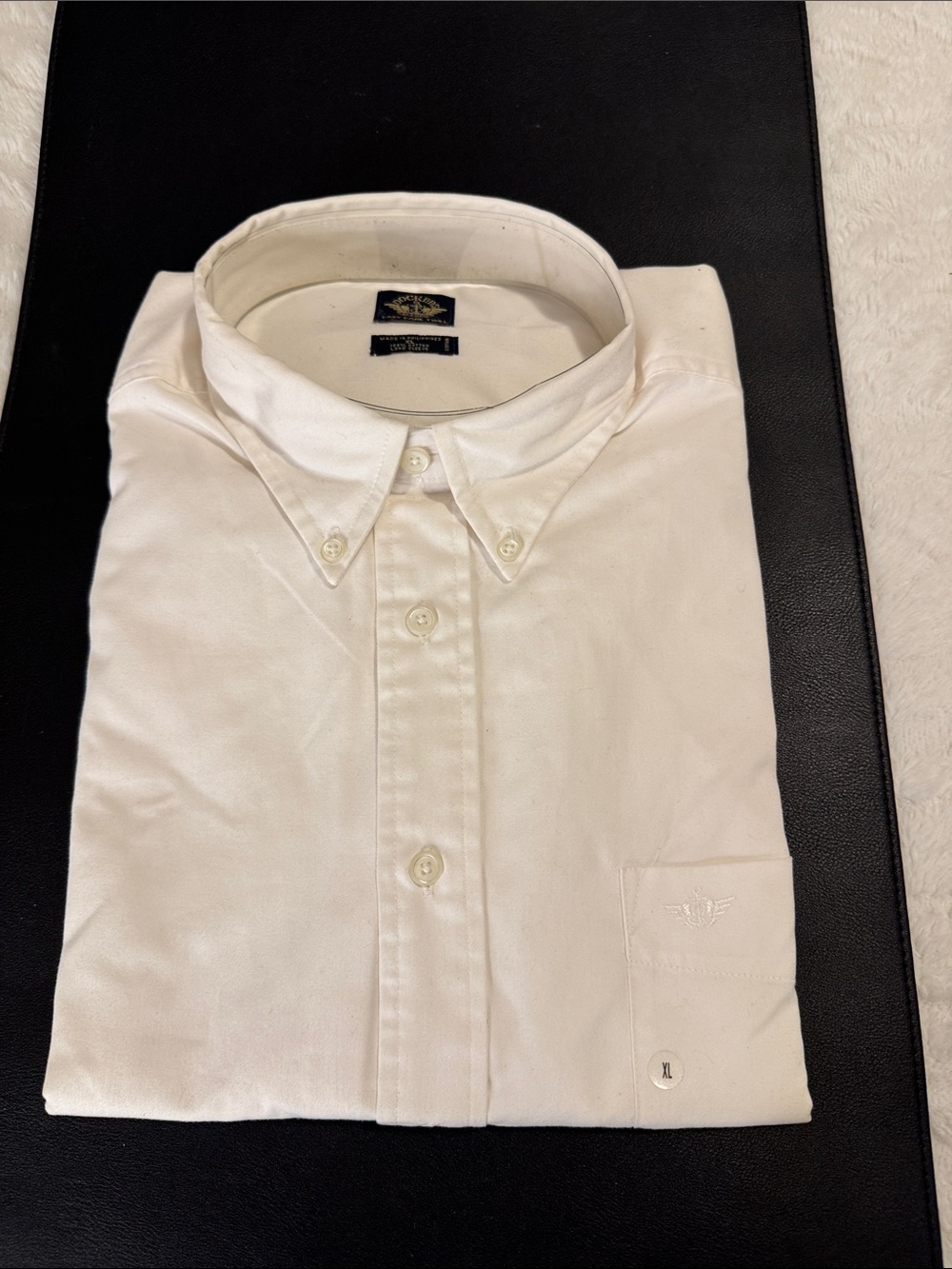 Dockers Men's Off-White Oxford Button-Down Dress Shirt